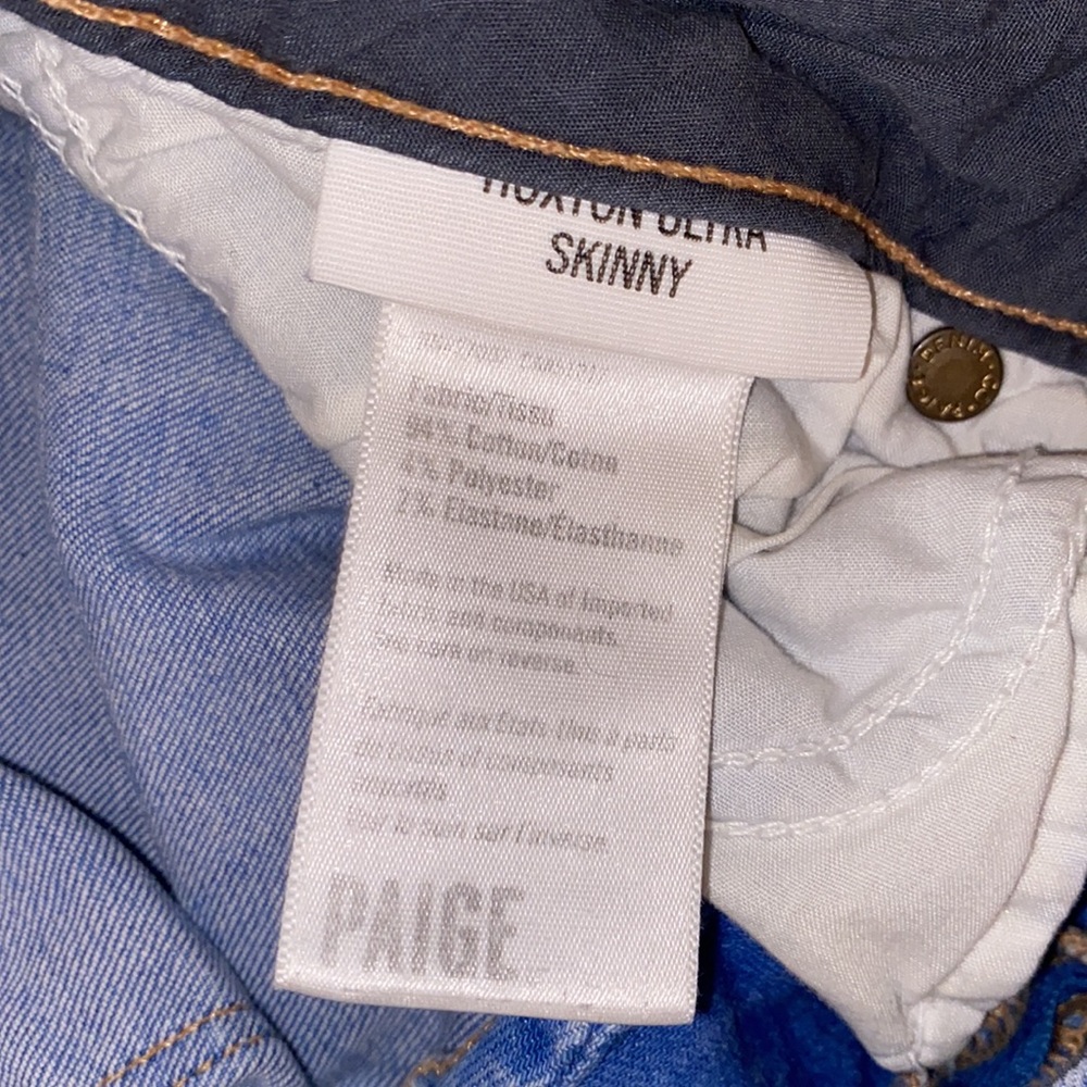PAIGE Huxton ultra skinny light denim jeans with raw distressed legs - Picture 9 of 9